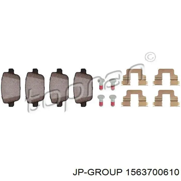 1563700610 JP Group Колодки гальмівні задні, дискові