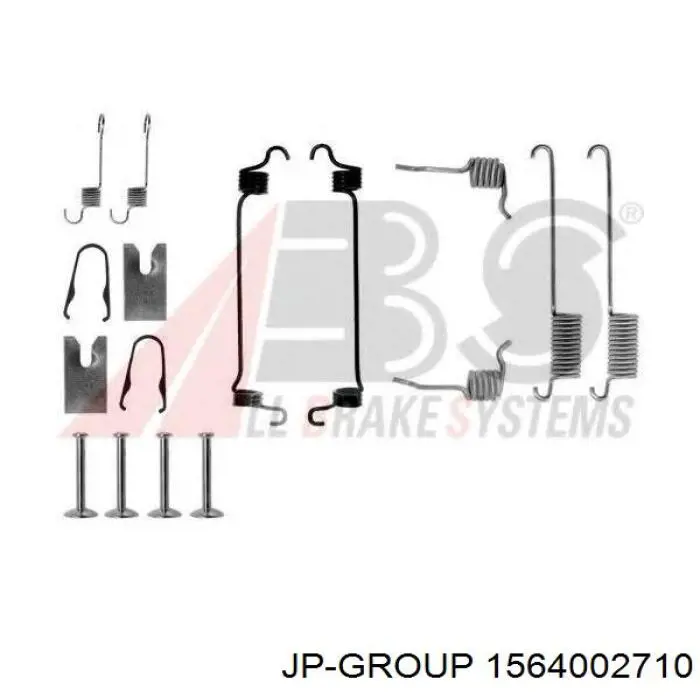 1564002710 JP Group Монтажний комплект задніх барабанних колодок