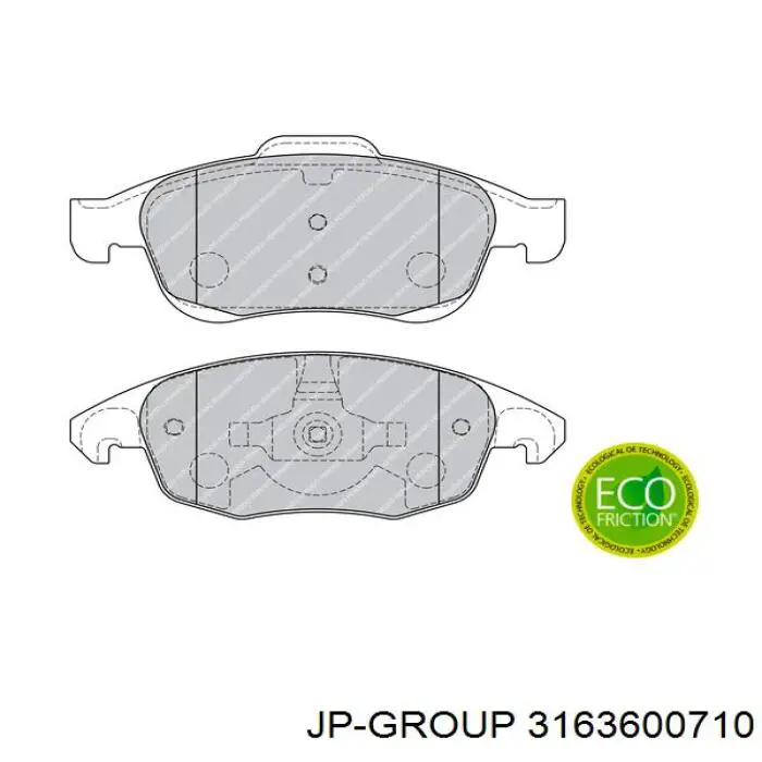 Гальмівні колодки JP Group 3163600710 ціна, від 17.49 USD
