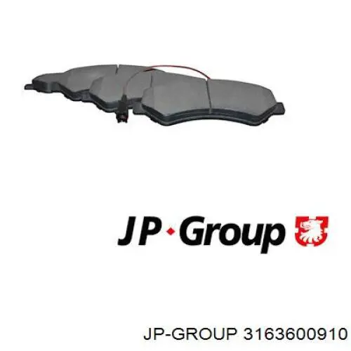 Колодки гальмівні передні, дискові 3163600910 JP Group