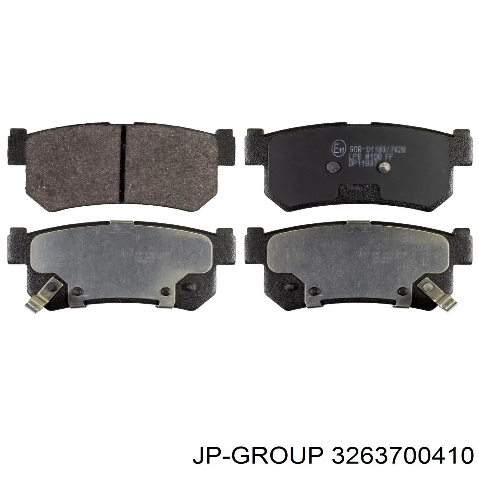 Задні гальмівні колодки JP Group 3263700410 ціна, від 12.55 USD