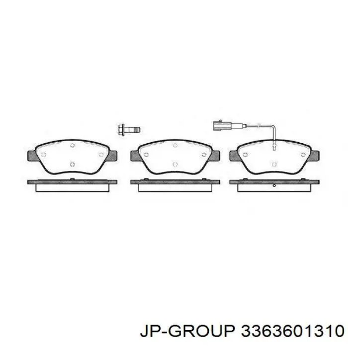 Гальмівні колодки JP Group 3363601310 ціна, від 14.42 USD