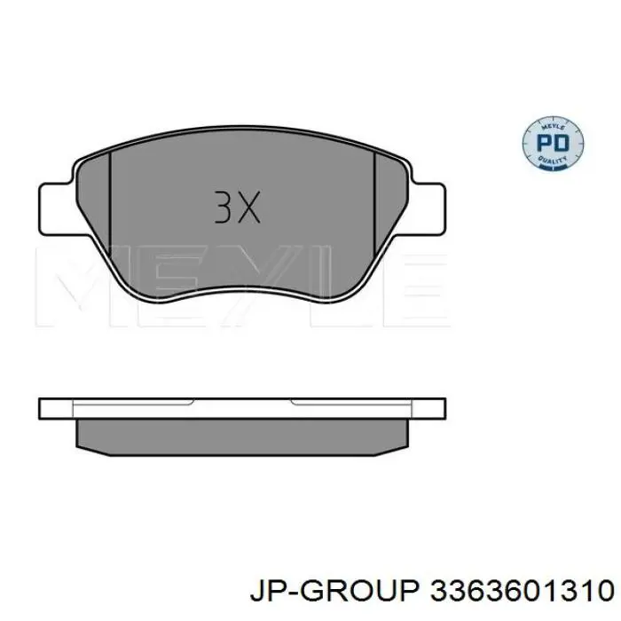 Купити 3363601310 JP Group Колодки гальмівні передні, дискові