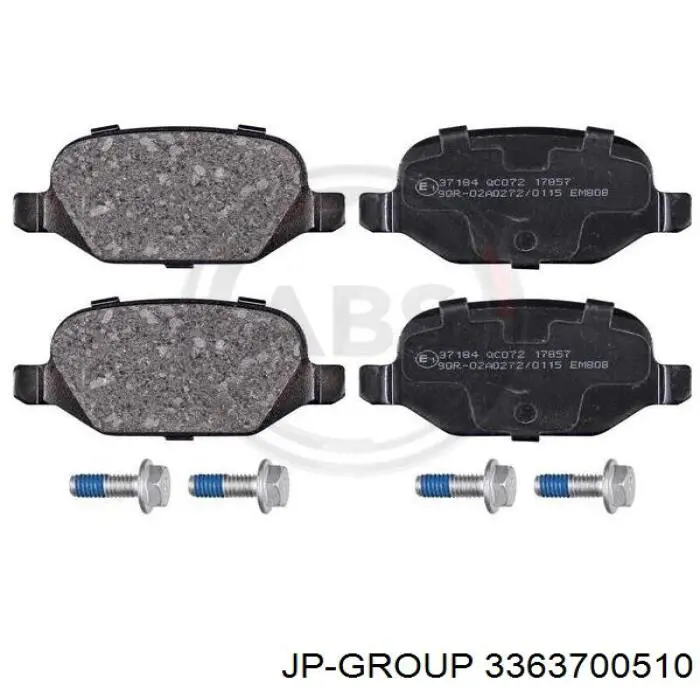 Задні гальмівні колодки JP Group 3363700510 ціна, від 17.44 USD