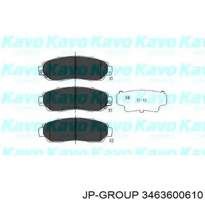 Гальмівні колодки JP Group 3463600610 ціна, від 16.00 USD