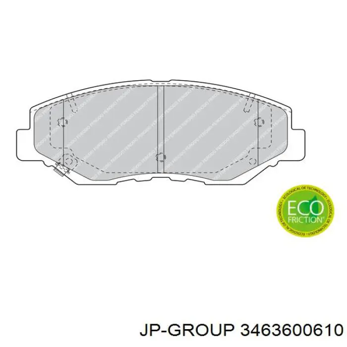 Купити 3463600610 JP Group Колодки гальмівні передні, дискові