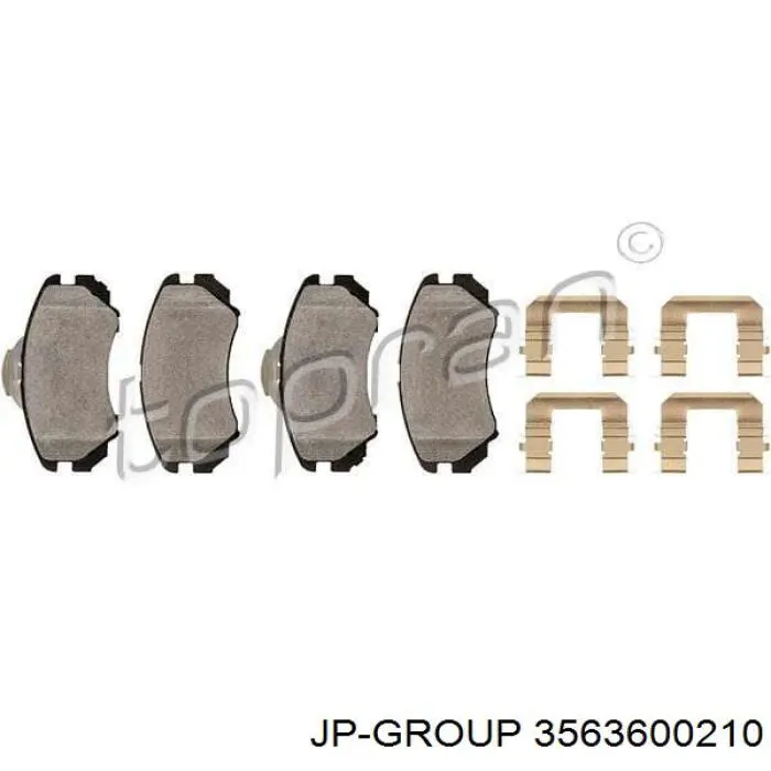3563600210 JP Group Передні гальмівні колодки