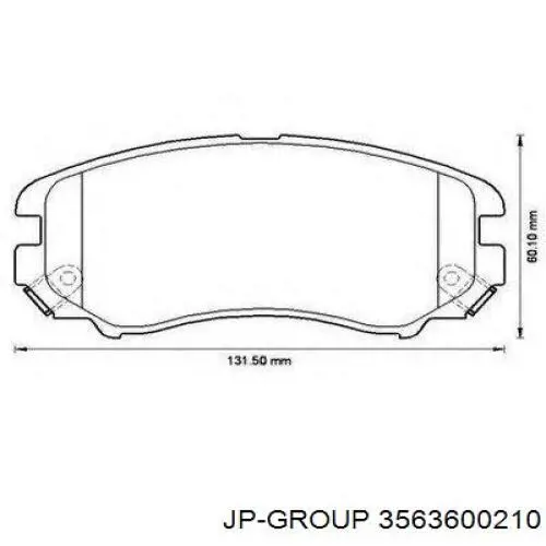 Гальмівні колодки JP Group 3563600210 ціна, від 16.28 USD