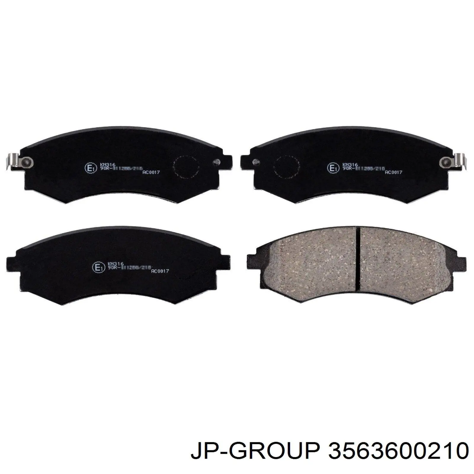 Купити 3563600210 JP Group Колодки гальмівні передні, дискові