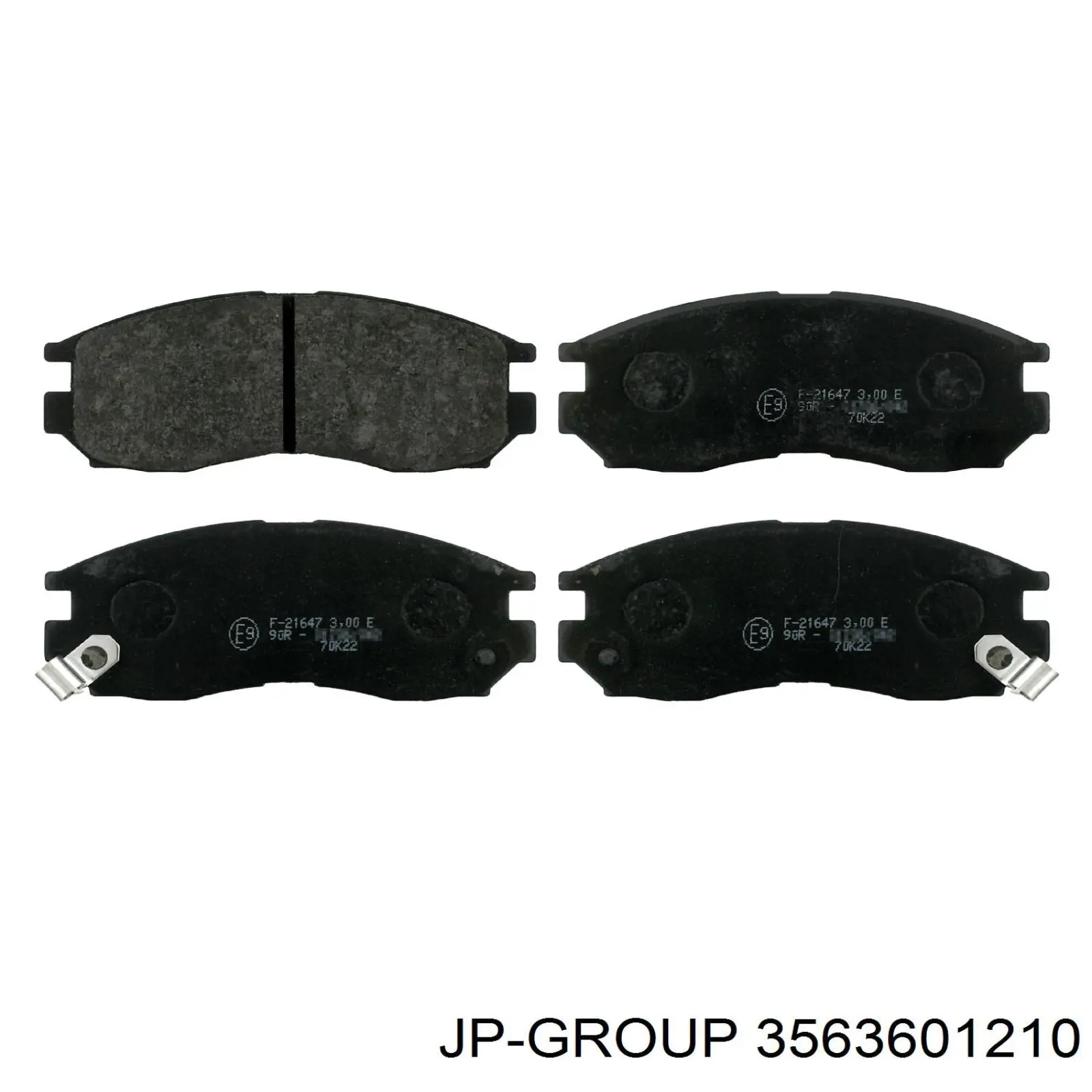 3563601210 JP Group колодки гальмівні передні, дискові