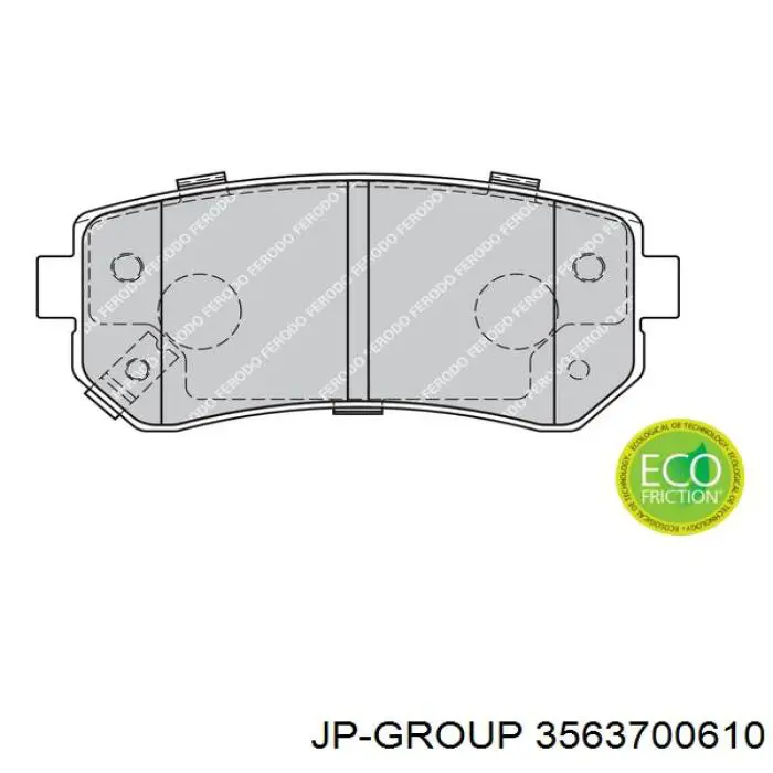 Купити 3563700610 JP Group Задні колодки