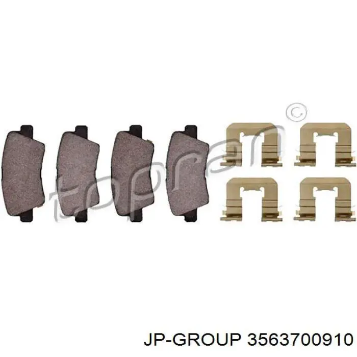 Задні гальмівні колодки JP Group 3563700910 ціна, від 12.87 USD