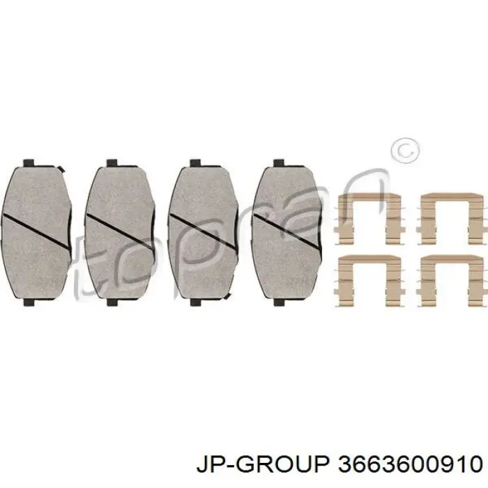 Колодки гальмівні передні, дискові 3663600910 JP Group