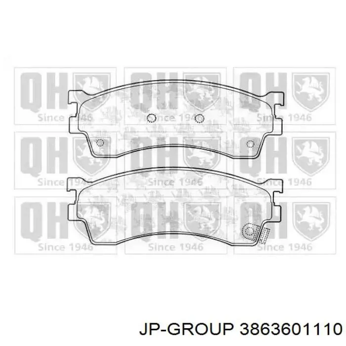 Колодки гальмівні передні, дискові 3863601110 JP Group