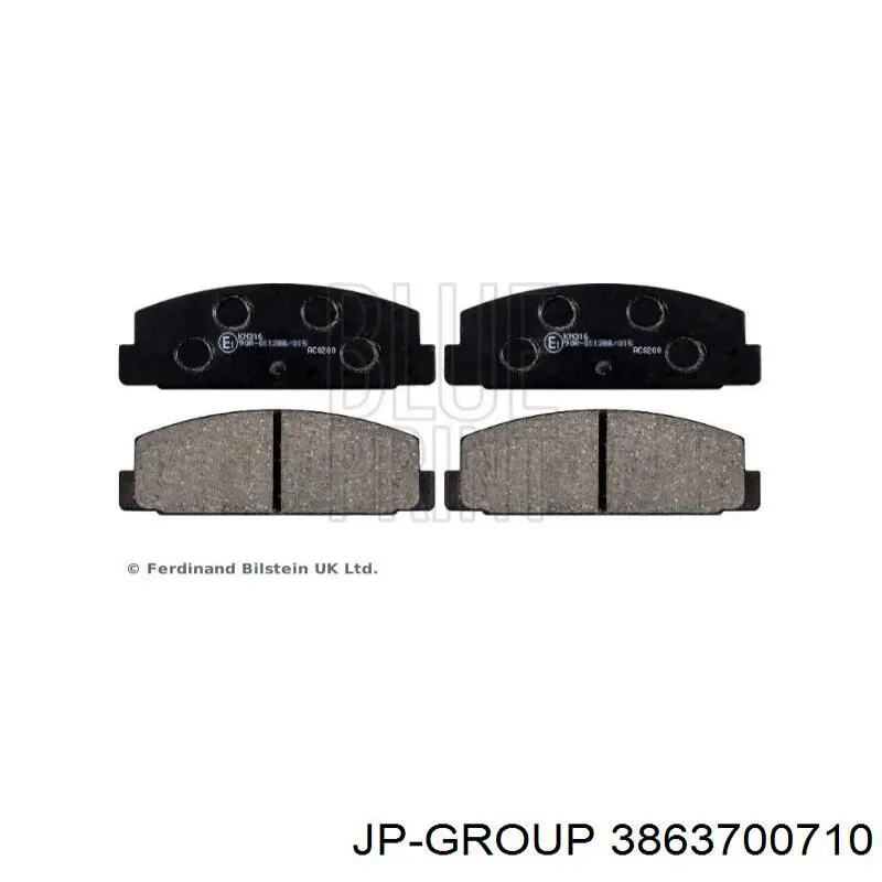 Купити 3863700710 JP Group Задні колодки