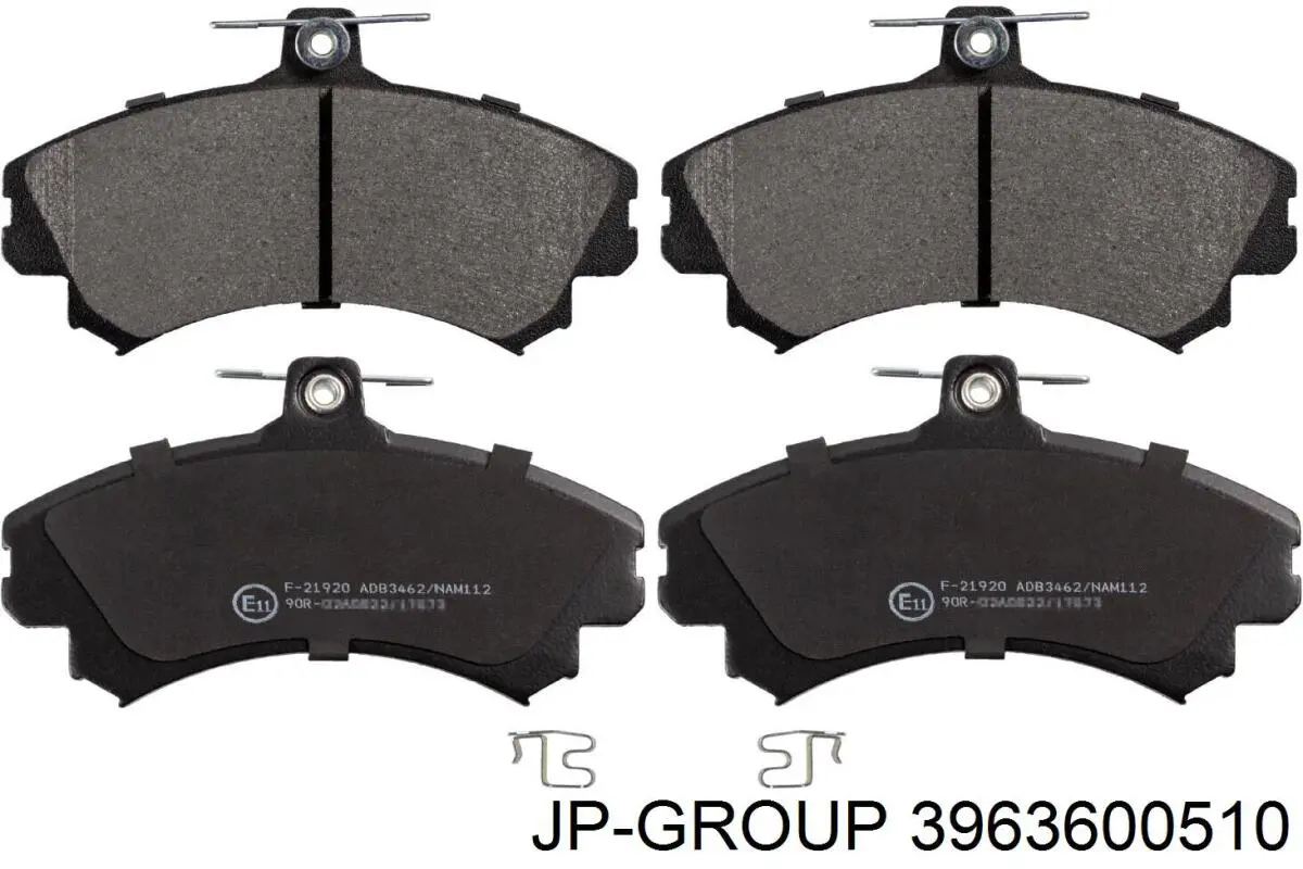 3963600510 JP Group колодки гальмівні передні, дискові