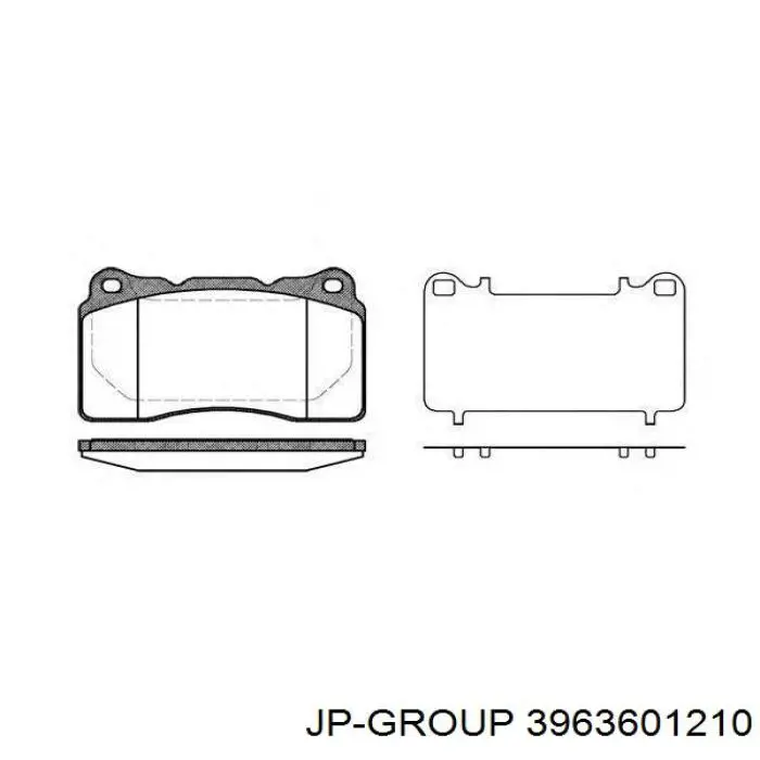 Купити 3963601210 JP Group Колодки гальмівні передні, дискові