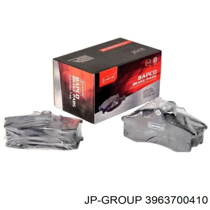 Задні гальмівні колодки 3963700410 JP Group