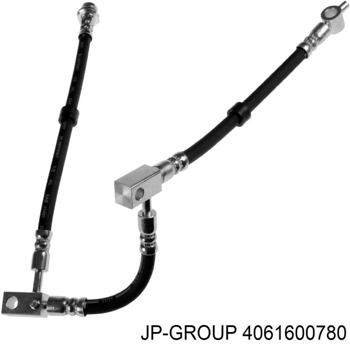 Шланг гальмівний передній, правий JP Group 4061600780 ціна, від 12.78 USD