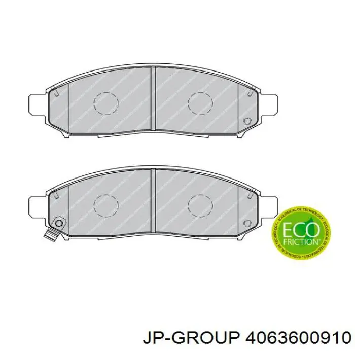 4063600910 JP Group Передні гальмівні колодки