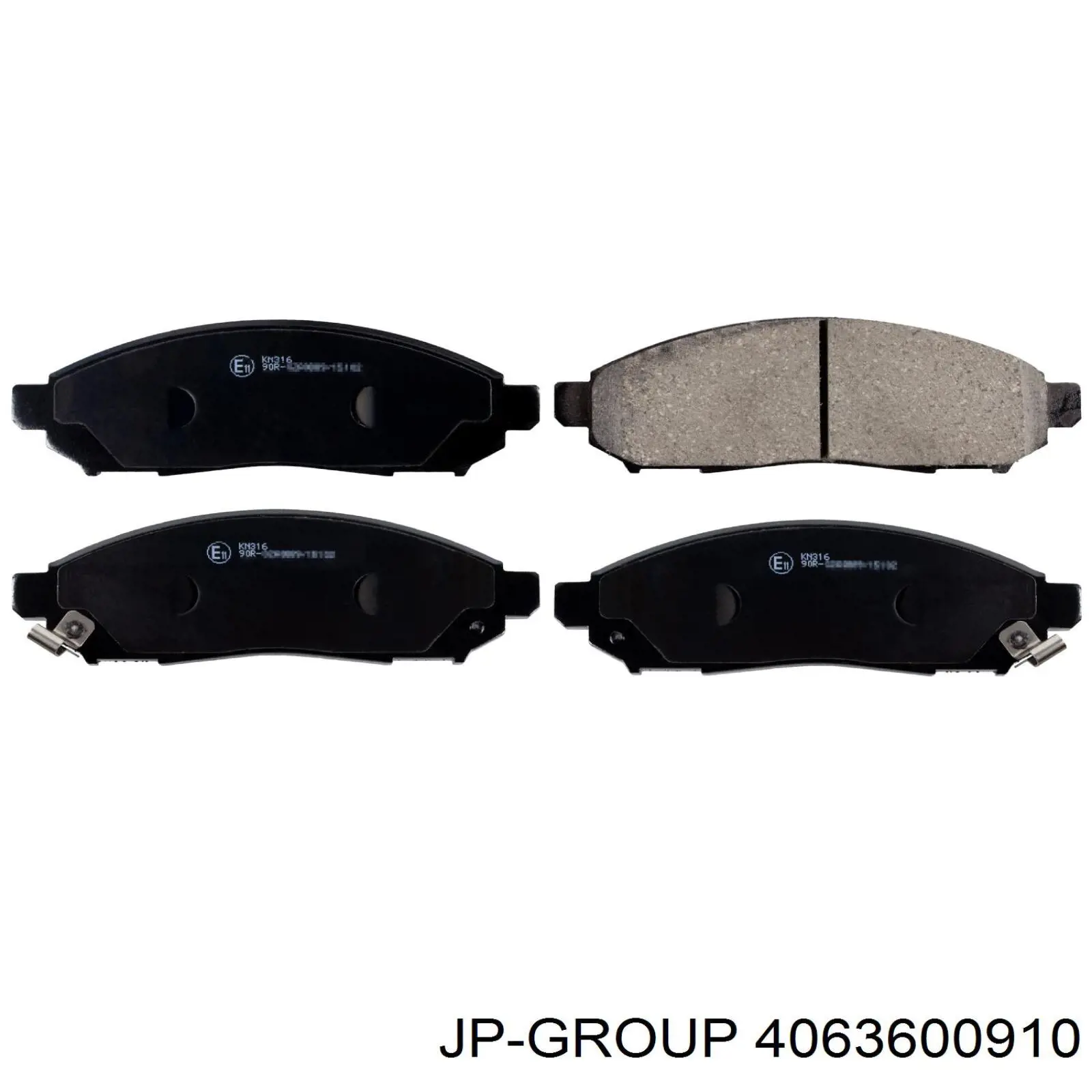 Купити 4063600910 JP Group Колодки гальмівні передні, дискові