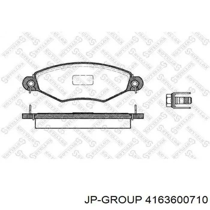 4163600710 JP Group колодки гальмівні передні, дискові
