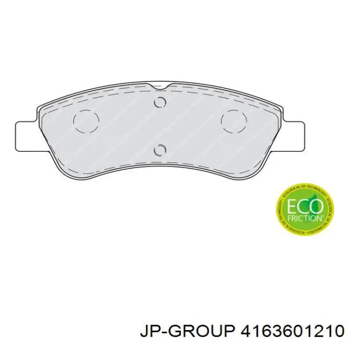 Гальмівні колодки JP Group 4163601210 ціна, від 14.62 USD
