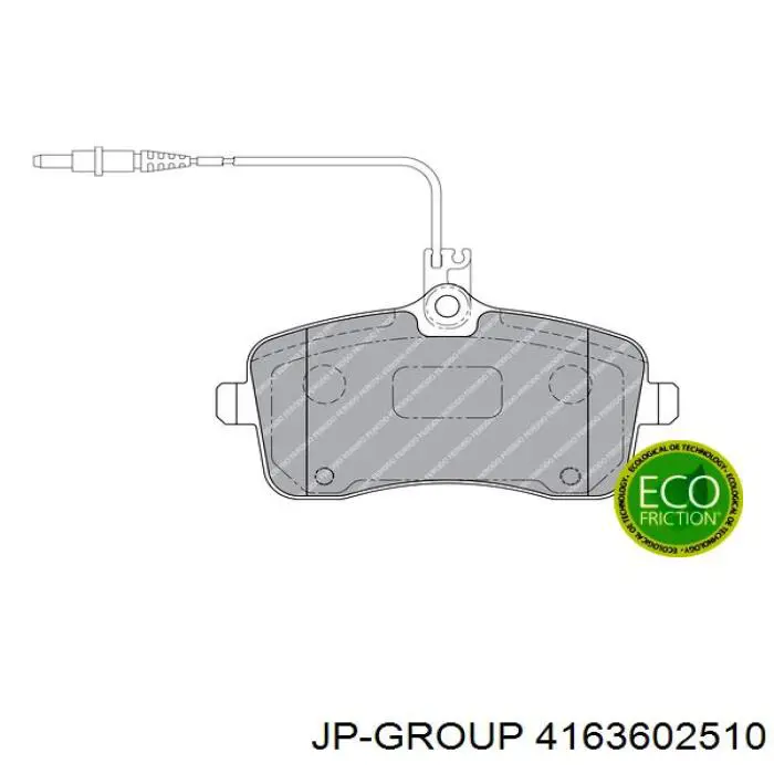 Гальмівні колодки JP Group 4163602510 ціна, від 17.41 USD