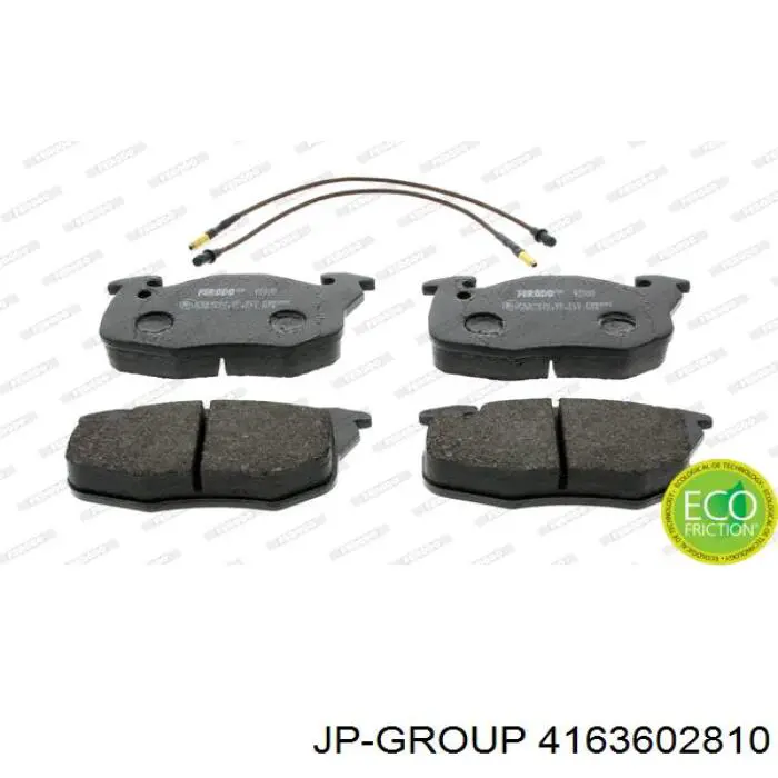 Купити 4163602810 JP Group Колодки гальмівні передні, дискові