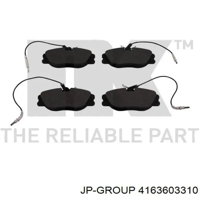 Колодки гальмівні передні, дискові 4163603310 JP Group