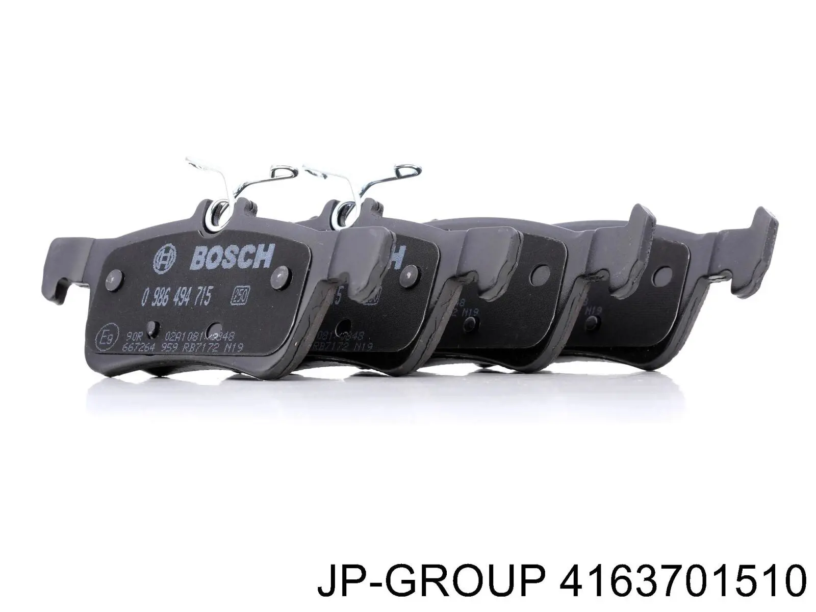 Задні гальмівні колодки 4163701510 JP Group