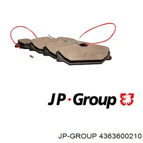 4363600210 JP Group колодки гальмівні передні, дискові