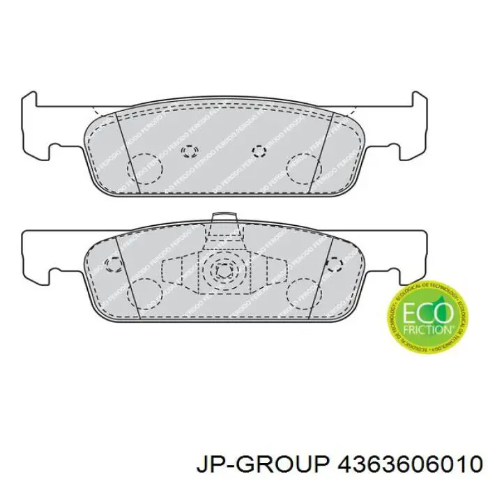 4363606010 JP Group Передні гальмівні колодки
