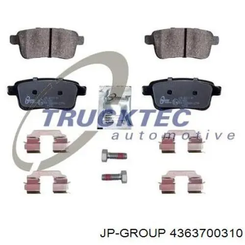 Задні гальмівні колодки JP Group 4363700310 ціна, від 14.89 USD