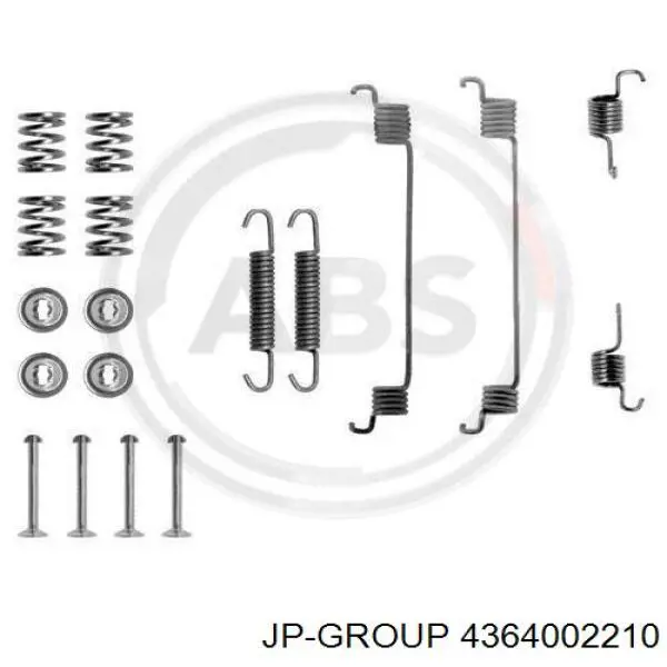 Монтажний комплект задніх барабанних колодок 4364002210 JP Group