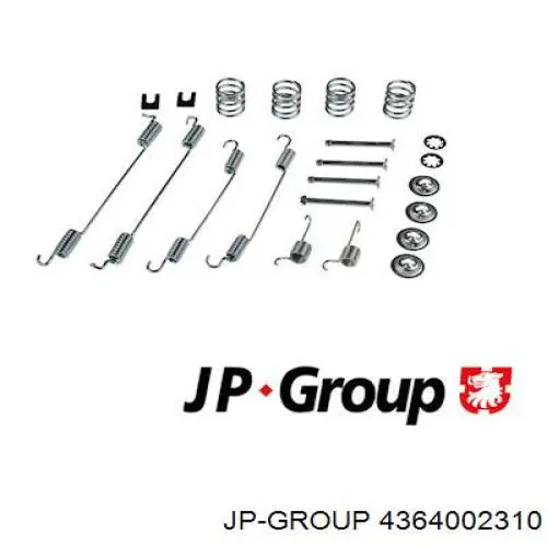 4364002310 JP Group Монтажний комплект задніх барабанних колодок