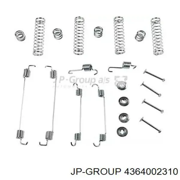 Монтажний комплект задніх барабанних колодок JP Group 4364002310 ціна, від 8.24 USD