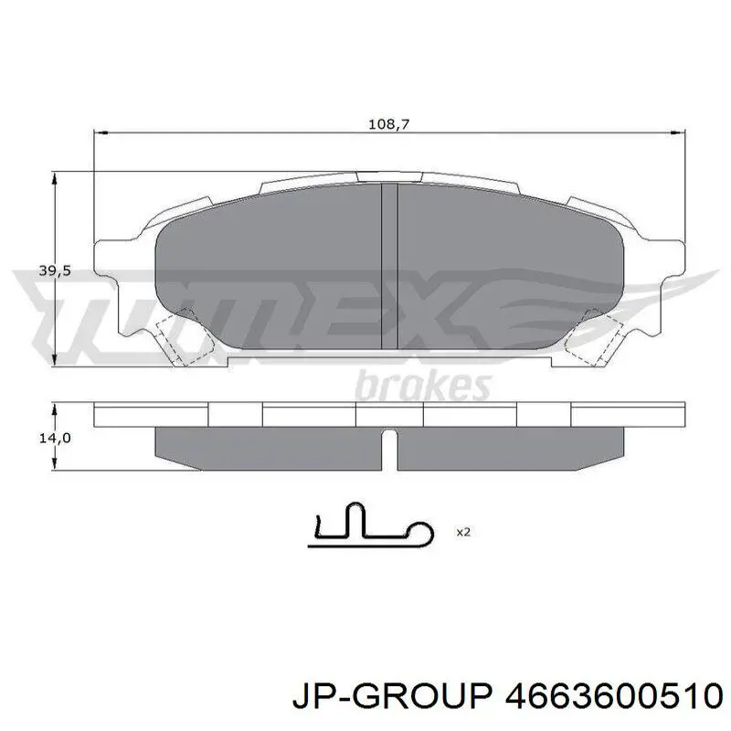 Купити 4663600510 JP Group Колодки гальмівні передні, дискові