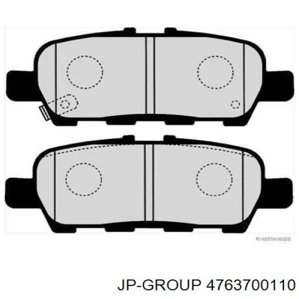 Задні гальмівні колодки JP Group 4763700110 ціна, від 13.71 USD