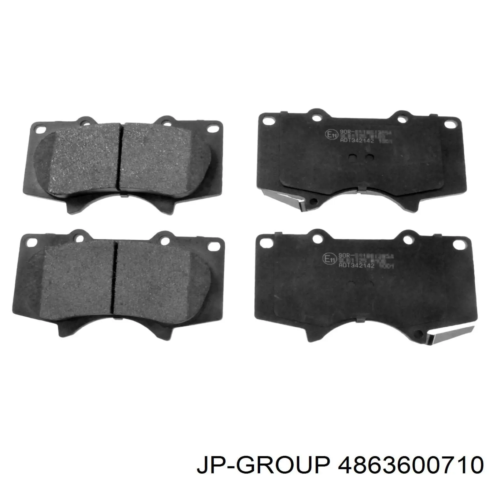 Купити 4863600710 JP Group Колодки гальмівні передні, дискові