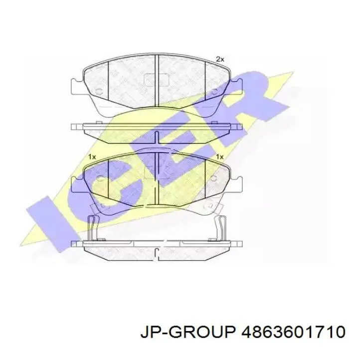 Купити 4863601710 JP Group Колодки гальмівні передні, дискові