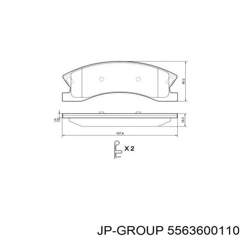 Купити 5563600110 JP Group Колодки гальмівні передні, дискові