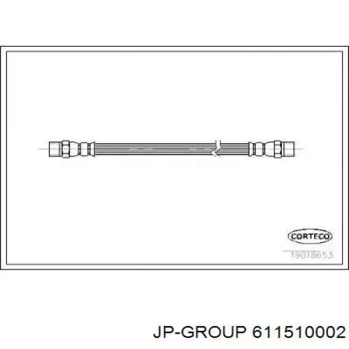 Шланг гальмівний задній 611510002 JP Group