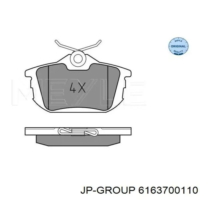 Колодки гальмові задні, дискові 6163700110 JP Group