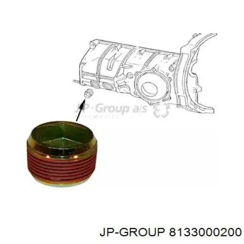 Пробка піддона АКПП 8133000200 JP Group