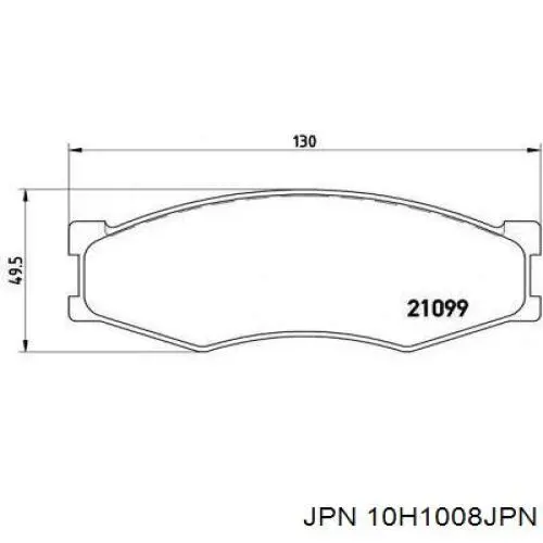 Купити 10H1008JPN JPN Колодки гальмівні передні, дискові