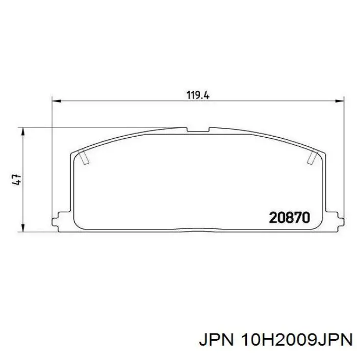 Гальмівні колодки JPN 10H2009JPN ціна, від 12.53 USD