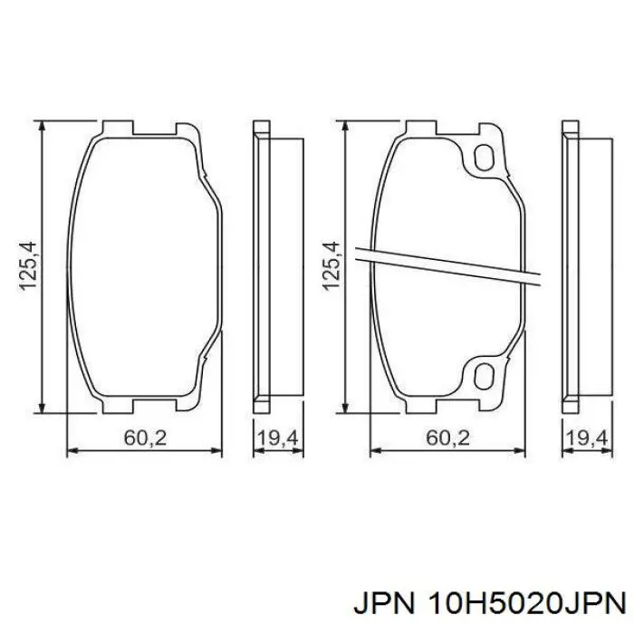 Купити 10H5020JPN JPN Колодки гальмівні передні, дискові