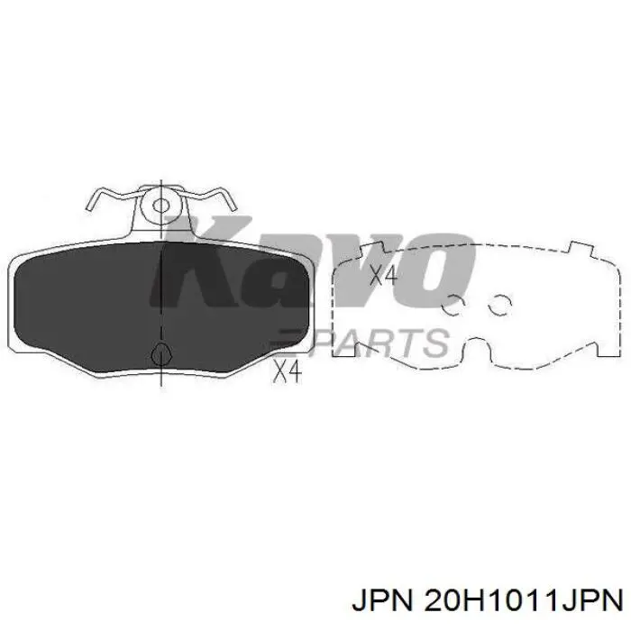 Купити 20H1011JPN JPN Задні колодки