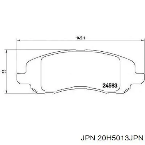 Задні гальмівні колодки 20H5013JPN JPN